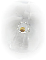 Sterling Silver Full Moon Karma Design Cremation Ring