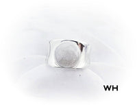 Wide Band Sterling Silver Cremation Ring 10mm