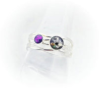 Double Cremation Ring- Sterling Silver