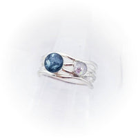 Double Cremation Ring- Sterling Silver