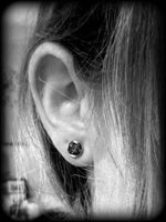 Cremation or Breast Milk Stud Earrings Made With Ashes