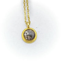 Gold Cremation Necklace Made with Ashes Infused