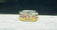 Stacking Personalized Ring - Wear alone or as a set! - Stainless Steel Hand stamped rings - Name Ring - Rose Gold, Gold, and Silver - Custom