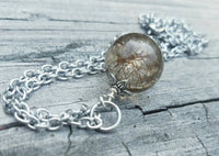 Actual Hair Memorial Necklace - Hand Made Hair Bead - Loved One's Hair - Child Loss - Hair Orb Necklace - Pet Loss - Baby First Curl Haircut
