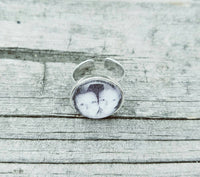 SALE* Sterling Silver Photo Ring - Custom Made - Any Photo! - Memorial Keepsake - Child Loss Gift - Hammered Ring