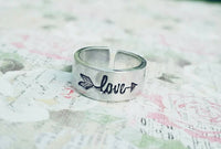 
              Love Arrow Toe Ring - Summer Jewelry - Summertime - Hypoallergenic - Non Tarnish - Adjustable - Hand Stamped - Custom made
            