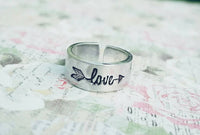 Love Arrow Toe Ring - Summer Jewelry - Summertime - Hypoallergenic - Non Tarnish - Adjustable - Hand Stamped - Custom made