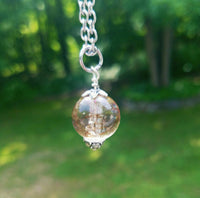 Actual Hair Memorial Necklace - Hand Made Hair Bead - Loved One's Hair - Child Loss - Hair Orb Necklace - Pet Loss - Baby First Curl Haircut