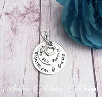 Wedding Bouquet Charm * Grandparents * Parents * Double Stacked * Swarovski Crystal * Personalized * Bridal Charm * Hooks onto Bouquet