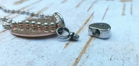 SALE - Cremation Necklace - Copper - Urn Necklace - Custom Made Urn necklace - Heart Necklace - Memorial Necklace - Until we meet again