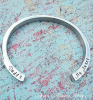 SALE! Cremation Bangle - Urn Bracelet - Personalized - Custom Urn Jewelry - Memorial Jewelry - Daddy My Angel - Cremation Bracelet