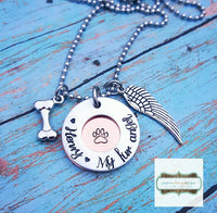Pet Loss Necklace - My Fur Angel - Pet loss Gift - Personalized Pet Loss - Pet Sympathy Gift