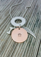 Pet Loss Necklace - My Fur Angel - Pet loss Gift - Personalized Pet Loss - Pet Sympathy Gift