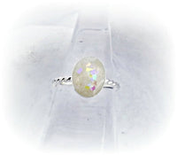 Sterling Silver Oval Rope Twisted Band Cremation Ring