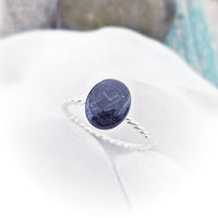 Sterling Silver Oval Rope Twisted Band Cremation Ring