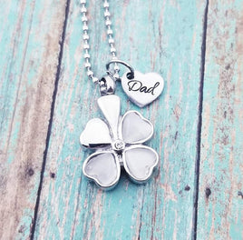 4 Leaf Clover Urn Necklace