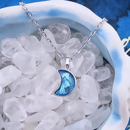Moon Cremation Necklace Made with Ashes Infused