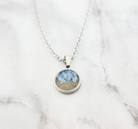 
              Tiny Beach Cremation Necklace Made with your loved one's actual ashes
            