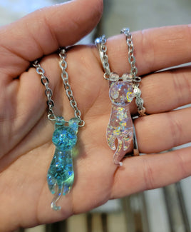 Hanging Around Cat Necklace