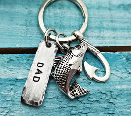 Dad Fishing Urn Keychain