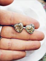 
              Heart Stud Cremation or Breast Milk Earrings
            