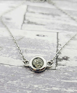 Cremation Necklace Made with Ashes Infused