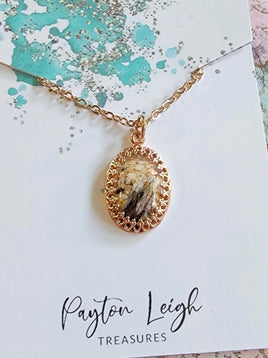 Rose Gold Filled Oval Cremation Necklace