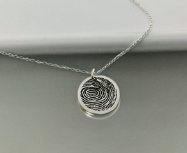 Fingerprint Disc Necklace