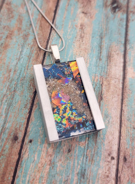 Rectangle Cremation Necklace