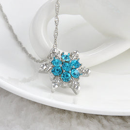 Snowflake Necklace Teal