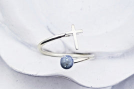 Sterling Silver Cross Cremation Ring