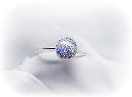 Sterling Silver 6mm Holographic Cremation Ring Made with Ashes