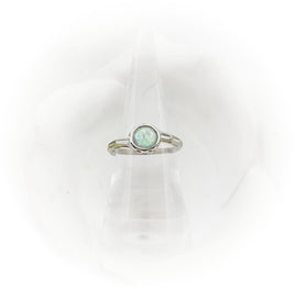 Sterling Silver 6mm Opalescent Cremation Ring