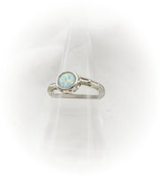 
              Sterling Silver 6mm Opalescent Cremation Ring
            