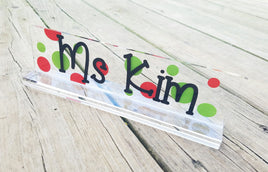 Personalized Teacher Name Plate