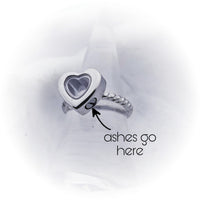 
              SALE- Heart Cremation Ring - Locket Ring
            