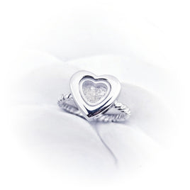 SALE- Heart Cremation Ring - Locket Ring
