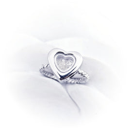 SALE- Heart Cremation Ring - Locket Ring