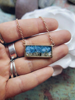 
              Beach Cremation Bar Necklace Made with your loved one's actual ashes
            