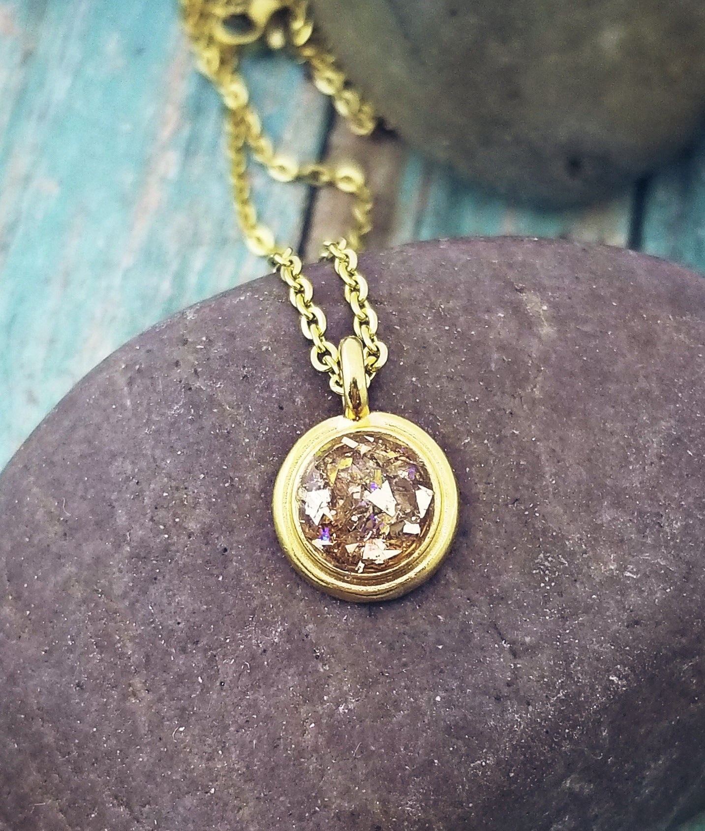 Gold Cremation Necklace Made with Ashes Infused| Payton Leigh