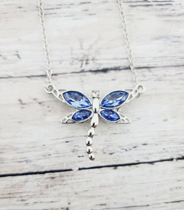 Dragonfly Crystal Urn Necklace