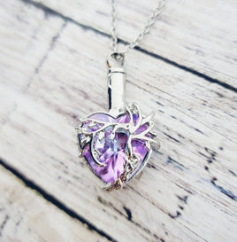 Heart Crystal Urn Necklace