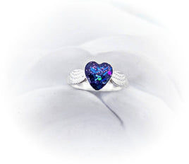 Heart Cremation Ring- Sterling Silver