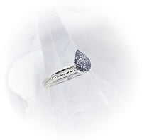 
              Sterling Silver Teardrop Cremation Rope Stacking Ring
            