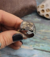 
              Men's Cremation Ring Made with Ashes
            