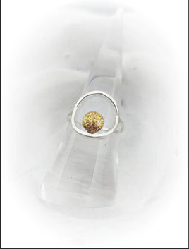 Sterling Silver Full Moon Karma Design Cremation Ring