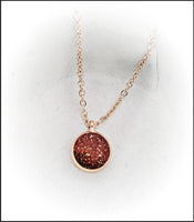
              Rose Gold or Gold Cremation Necklace Made with Ashes Infused
            