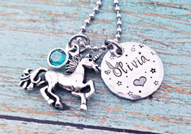 Personalized Unicorn Necklace