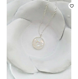 Opalescent Cremation Necklace Made with Ashes Infused