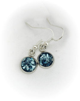 Cremation or Breast Milk Drop Earrings Made With Ashes